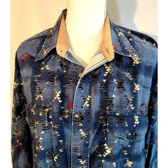 Wrangler Other - Men's Wrangler Western Pearl Snap Shirt - Vintage